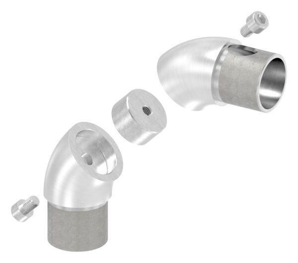 Rohrbogen 90°, zum Stecken, verstellbar, für Rohr 33,7x2,0mm, V2A