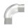 Rohrbogen 90°, zum Stecken, verstellbar, für Rohr 33,7x2,0mm, V2A
