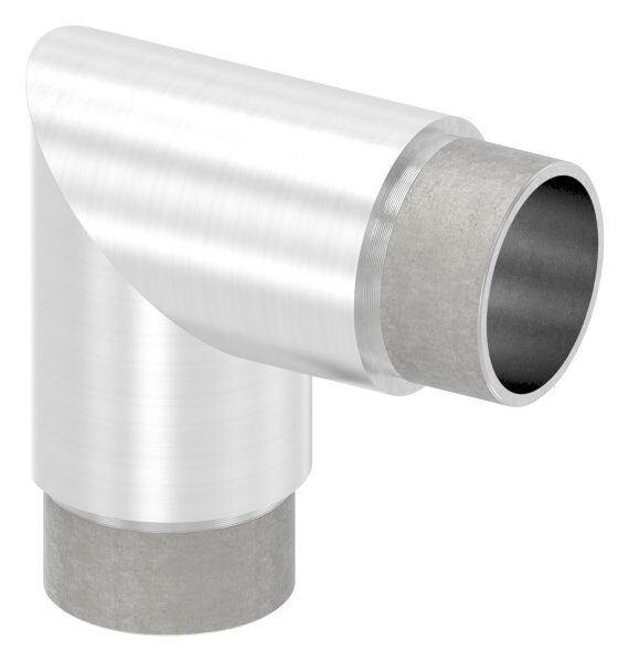 Eckstück 90°, zum Stecken, für Rohr 42,4x2,5mm, V2A