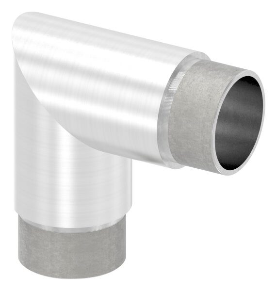 Eckstück 90°, zum Stecken, für Rohr 40,0x2,0mm, V2A