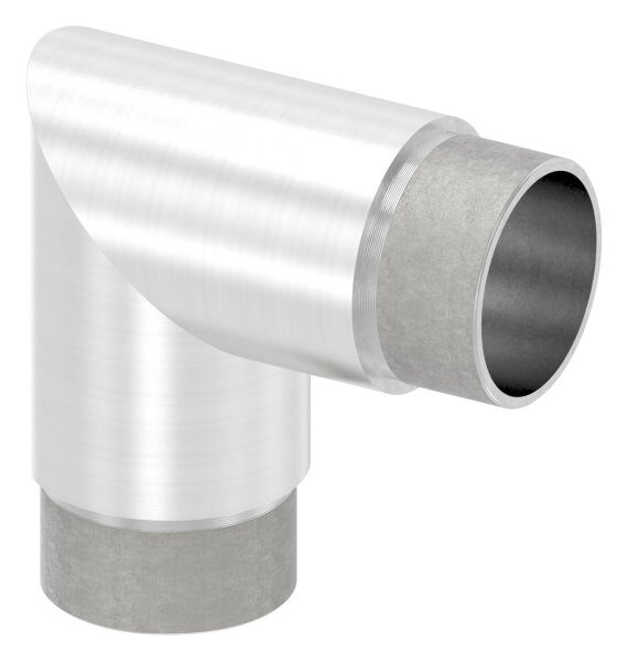 Eckstück 90°, zum Stecken, für Rohr 42,4x2,0mm, V4A