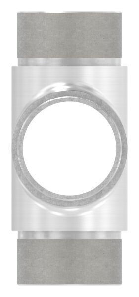 Kreuzstück mit gleichen Abgängen, zum Stecken, für Rohr 42,4x2,0mm, V2A