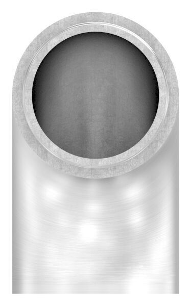 Endbogen 90°, zum Stecken, für Rohr 33,7x2,0mm, flach, V2A