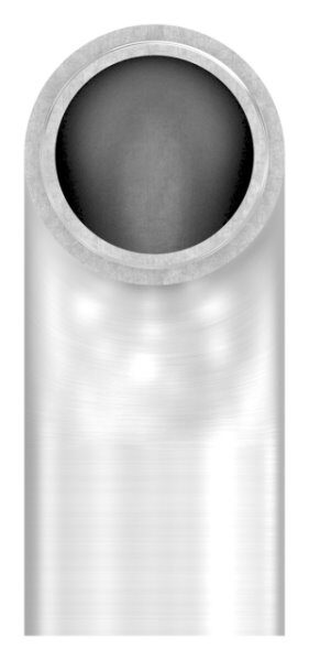 Endbogen 90°, zum Stecken, für Rohr 33,7x2,0mm, flach in langer Ausführung, V2A