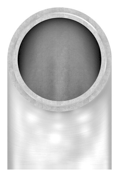 Endbogen 90°, zum Stecken, für Rohr 42,4x2,0mm, flach, V2A