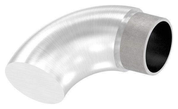 Endbogen 90°, zum Stecken, für Rohr 40,0x2,0mm,flach, V2A