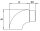 Endbogen 90°, zum Stecken, für Rohr 42,4x2,0mm, flach, V4A