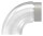 Endbogen 90°, zum Stecken, für Rohr 48,3x2,0mm, flach, V2A