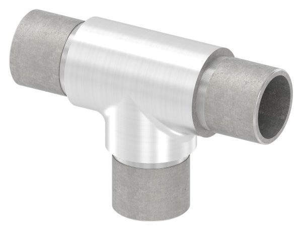 T-Stück egal, mit gleichen Abgängen, zum Stecken, für Rohr 26,9x2,0mm, V4A