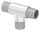 T-Stück egal, mit gleichen Abgängen, zum Stecken, für Rohr 26,9x2,0mm, V4A