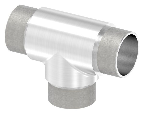 T-Stück, mit gleichen Abgängen, zum Stecken, für Rohr 42,4x2,5mm, V2A