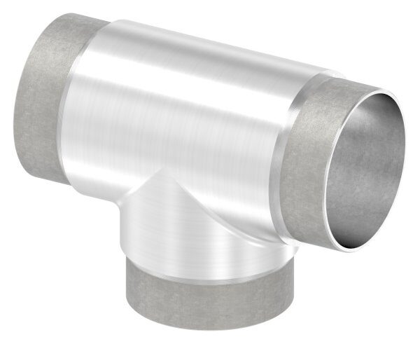 T-Stück egal, mit gleichen Abgängen, zum Stecken, für Rohr 60,3x2,0mm, V2A