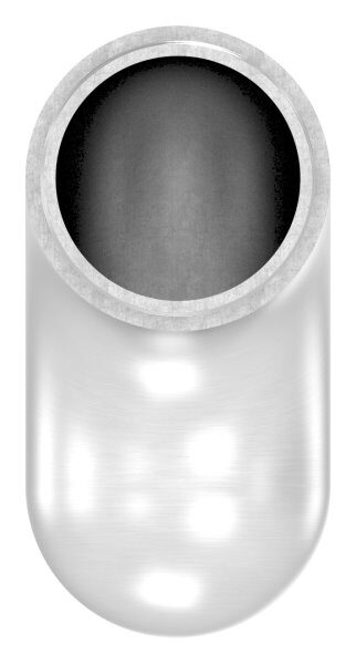 Endbogen 90°, zum Stecken, für Rohr 42,4x2,0mm, halbrund, V2A