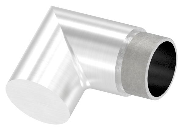 Endbogen 90°, zum Stecken, für Rohr 42,4x2,0mm, V2A