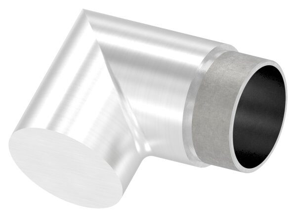 Endbogen 90°, zum Stecken, für Rohr 48,3x2,0mm, V2A