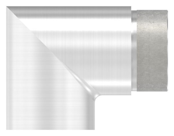 Endbogen 90°, zum Stecken, für Rohr 48,3x2,0mm, V2A