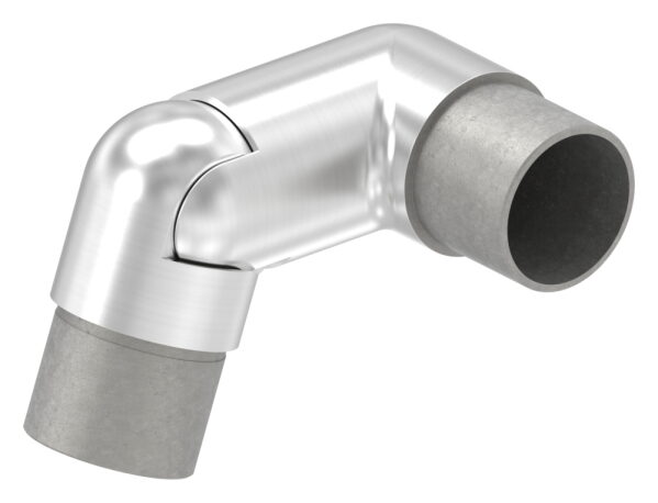 Gelenkstück links zum Stecken für Rohr 42,4x2,0mm, geschliffen K240, V2A