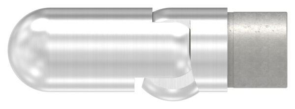 Gelenkstück links zum Stecken für Rohr 42,4x2,0mm, geschliffen K240, V2A
