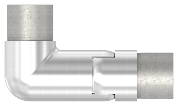 Gelenkstück links zum Stecken für Rohr 42,4x2,0mm, geschliffen K240, V2A