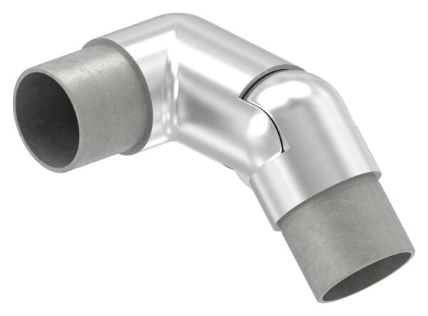 Gelenkstück rechts zum Stecken für Rohr 42,4x2,0mm, geschliffen K240, V2A