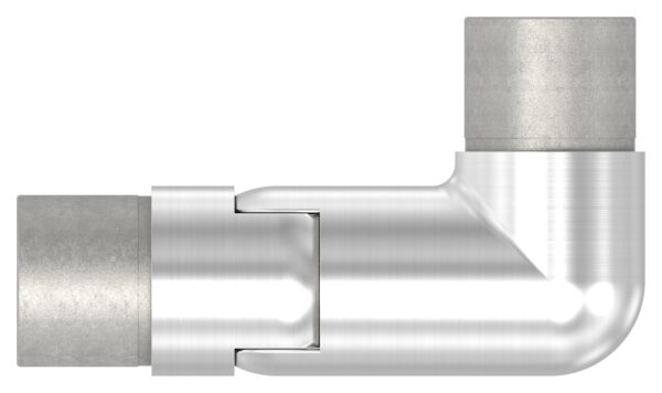 Gelenkstück rechts zum Stecken für Rohr 42,4x2,0mm, geschliffen K240, V2A
