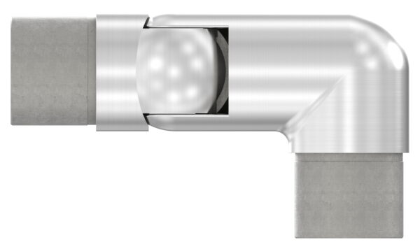 Gelenkstück rechts zum Stecken für Rohr 42,4x2,0mm, geschliffen K240, V2A