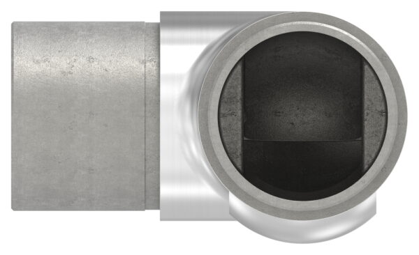 Gelenkstück rechts zum Stecken für Rohr 42,4x2,0mm, geschliffen K240, V2A