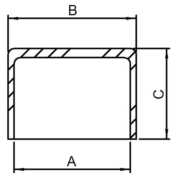 Endkappe für Stecksystem, für 42,4x2,0mm, V2A