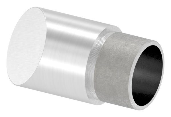 Endbogen 45°, zum Stecken, für Rohr 33,7x2,0mm, V2A