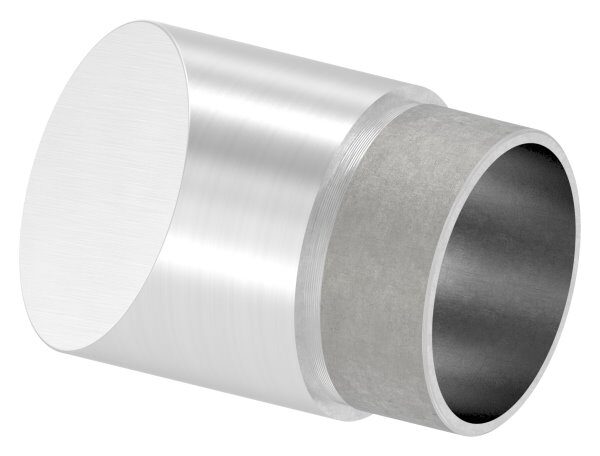 Endbogen 45°, zum Stecken, für Rohr 48,3x2,0mm, V2A