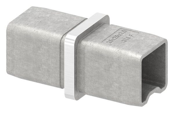 Verbinder, zum Stecken, für Rohr 25x25x2,0mm, V4A