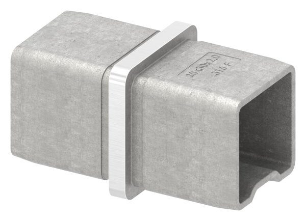 Verbinder, zum Stecken, für Rohr 30x30x2,0mm, V4A