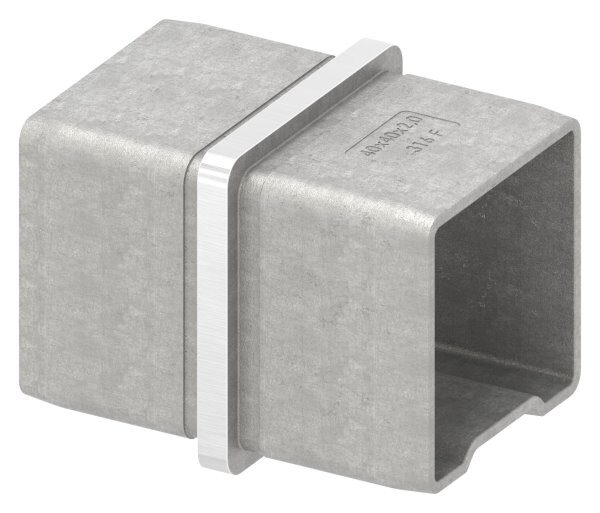 Verbinder, zum Stecken, für Rohr 40x40x2,0mm, V4A