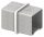 Verbinder, zum Stecken, für Rohr 40x40x2,0mm, V4A
