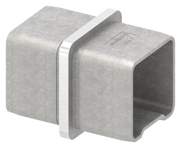 Verbinder, zum Stecken, für Rohr 40x40x3,0mm, V4A
