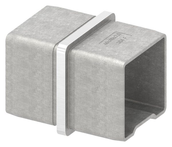 Verbinder, zum Stecken, für Rohr 40x40x2,0mm, V2A