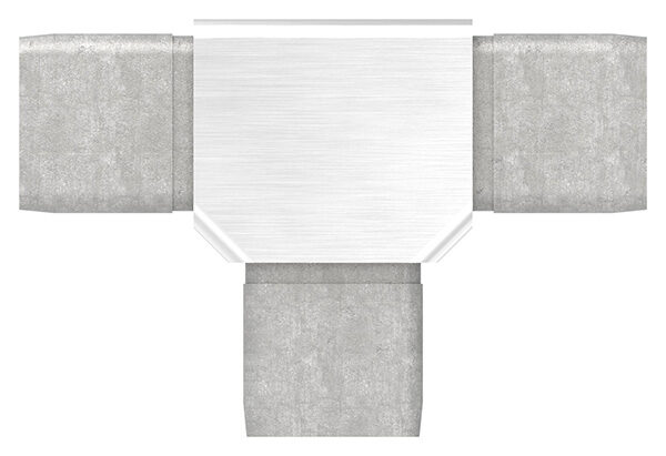 T-Verbinder, zum Stecken, für Rohr 30x30x2,0mm, V4A