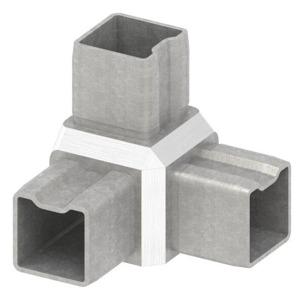 Verbinder, zum Stecken, für Rohr 30x30x2,0mm, V4A