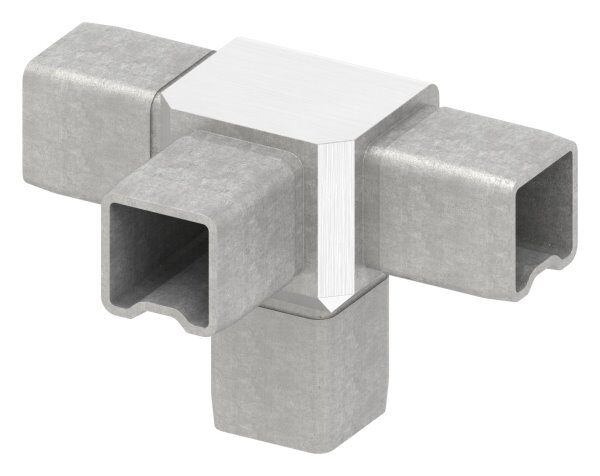 Verbinder, zum Stecken, für Rohr 25x25x2,0mm, V4A