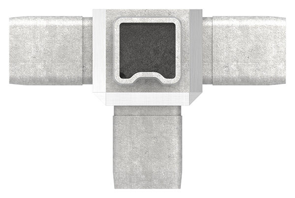 Verbinder, zum Stecken, für Rohr 25x25x2,0mm, V4A