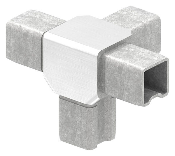 Verbinder, zum Stecken, für Rohr 25x25x2,0mm, V4A