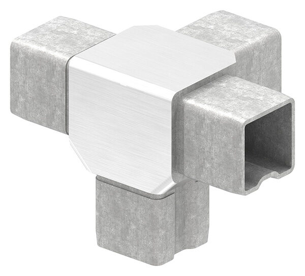 Verbinder, zum Stecken, für Rohr 30x30x2,0mm, V4A