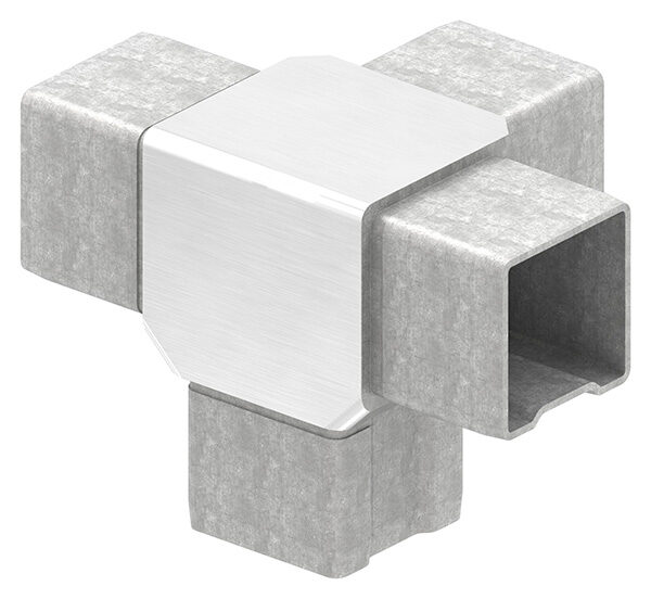 Verbinder, zum Stecken, für Rohr 40x40x2,0mm, V4A