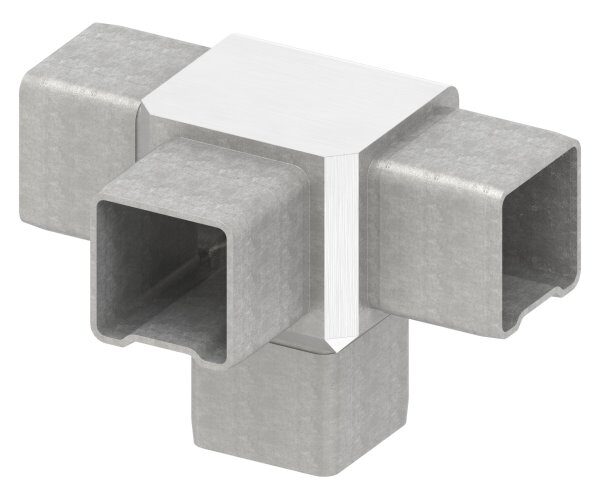 Verbinder, zum Stecken, für Rohr 40x40x3,0mm, V4A