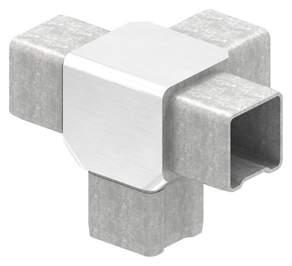 Verbinder, zum Stecken, für Rohr 40x40x3,0mm, V4A