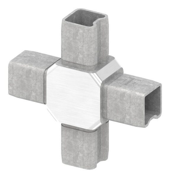 Verbinder, zum Stecken, für Rohr 25x25x2,0mm, V4A