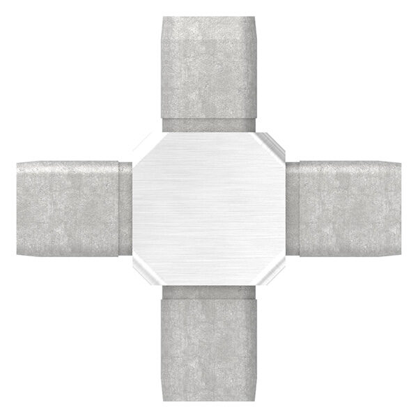 Verbinder, zum Stecken, für Rohr 25x25x2,0mm, V4A