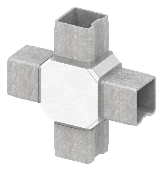 Verbinder, zum Stecken, für Rohr 30x30x2,0mm, V4A