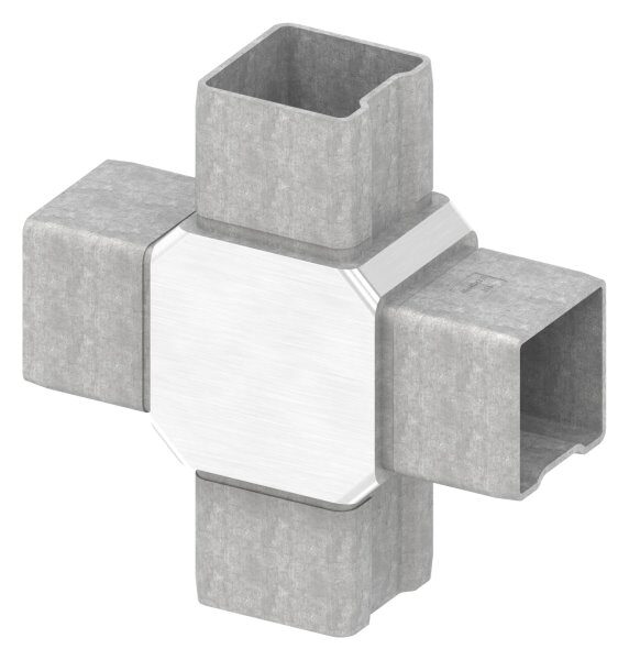 Verbinder, zum Stecken, für Rohr 40x40x2,0mm, V4A