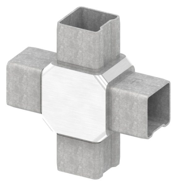 Verbinder, zum Stecken, für Rohr 40x40x3,0mm, V4A